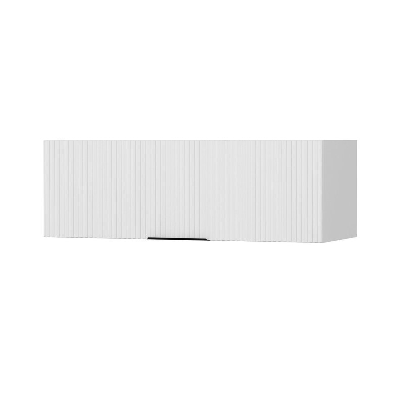 Armoire murale moderne Wesa, blanc, 53,1 po x 17,7 po x 20,5 po | 100% panneau de particules enduit de mélamine, épaisseur: 0,7 pouce | Conception rayée élégante, parfaite pour organiser les espaces de la maison et du bureau, durable et élégante