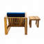 Méridienne d'extérieur en bois d'acacia avec repose-pieds-450549243