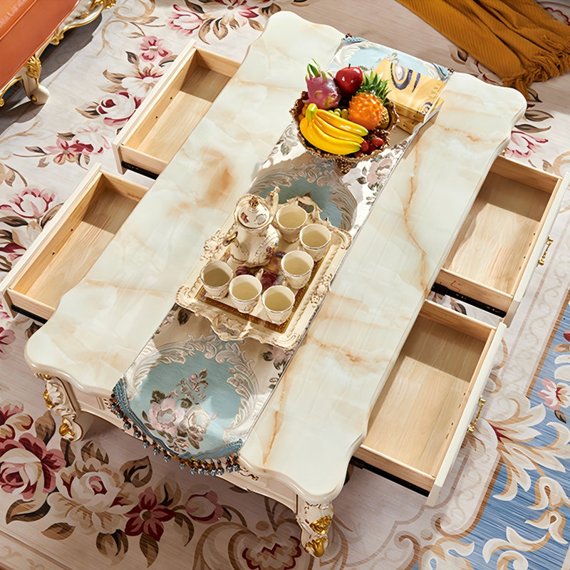 Table basse 51,18 po, 21,26 po H x 51,18 po L x 31,5 po po
