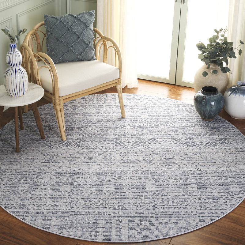 Charmia 100 Performance Oriental Rug, Round 6'7"