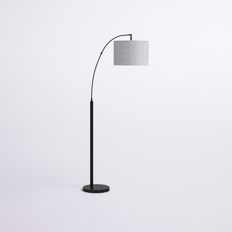 Akridge 77'' Black Arched Floor Lamp