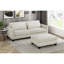 Rectangle rembourré avec des pieds en bois massif, rembourrage en mousse, H 40,5 po x 30 po x 18 po, limite de 300 lb, revêtement 100% moderne pour le salon, ressorts ensachés, coussin,