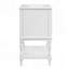 Meuble-lavabo de luxe moderne de 24 po avec lavabo en céramique, tablette ouverte et rangement fermé pour un design élégant-129184372