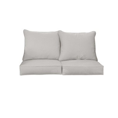 Sunbrella Outdoor Diamond Loveseat Pillow And Cushion Set by Mozaic Company