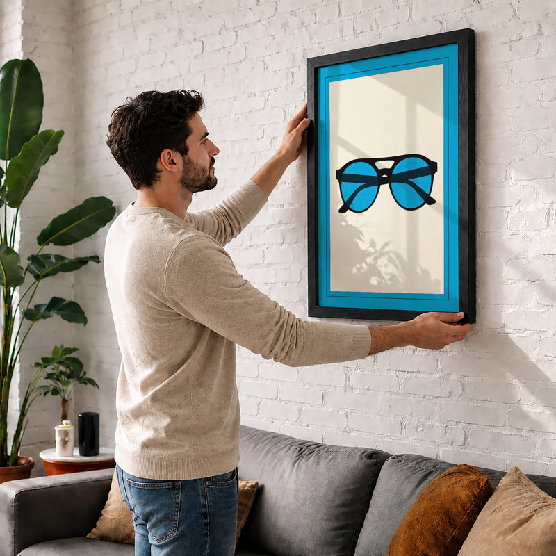Aviator Shades Modern - Framed Print, Unframed, A1 - 84.1 x 59.4 cm