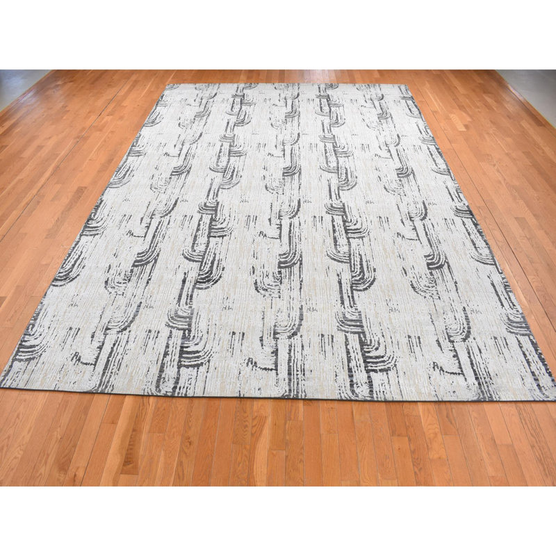 Tapis unique gris 10 pi x 14 pi 5 po Arnuad
