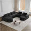 Canapé modulaire courbé avec méridienne Chenille Cloud-1653360464