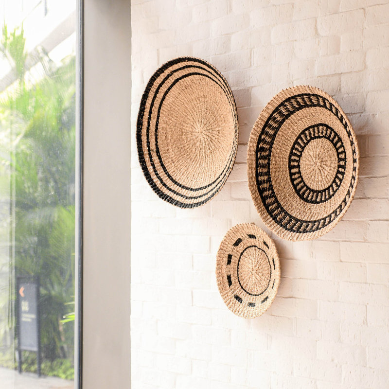 Large Black Round Wall Baskets