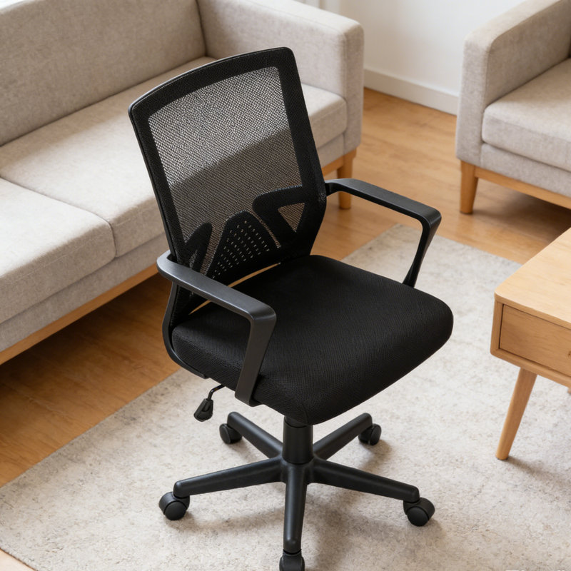 Chaise de bureau / de travail à hauteur réglable avec accoudoirs