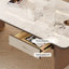 Bureau 4 tiroirs blanc + brun clair + bois massif + bois manufacturé + Barenia-1880838395-1880838916