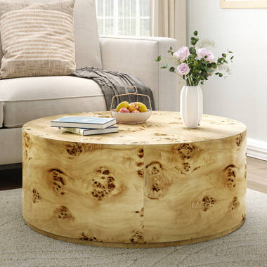 Loon Peak® Kishun 47-inch Rectangular Teak Root Block Style Coffee Table,  Bleached Wash