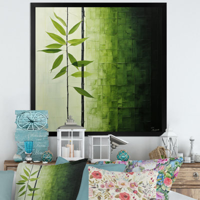 «Green Ferm Simple Collage III», reproduction sur toile