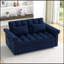 Canapé-lit avec causeuse Loveseats, dossier réglable bleu
