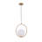 1-Light Gold Pendant With A Milk White Glass Shade
