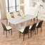 62.99-78.74" expandable dining table set for 2-8 people, equipped with PU fabric thick padded dining chairs and an spacious dining table, kitchen table and chairs, with U-shaped table legs-1661980672-1661980677