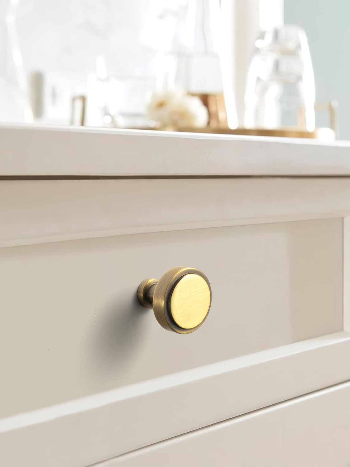 Circle Cabinet Knob Multipack, Brushed Brass Bronze, 1.2"