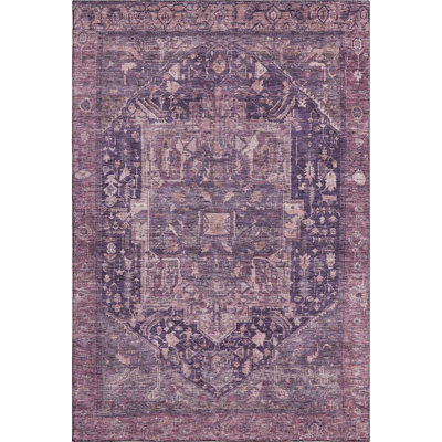 Premium Machine Washable Larock AMF1240 Medallion Rug
