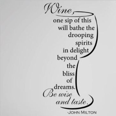 Le vin, un sip de cette drooping bainra les boissons spiritueuses de plaisir au-delà de la bliss de décalcomanie murale