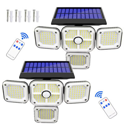 Solar Power Dusk to Dawn Battery Operated Outdoor Security Flood Light with Motion Sensor