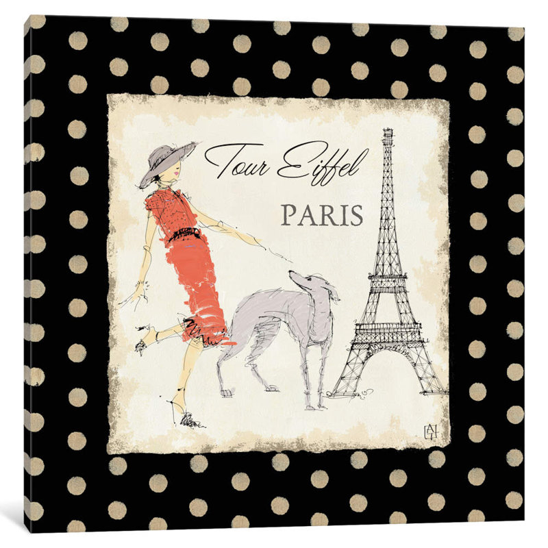 Avery Tillmon, "Mesdames à Paris II", impression sur toile tendue, H 12 po x l 12 po x P 0,75 po, Toile tendue, Pas de tapis