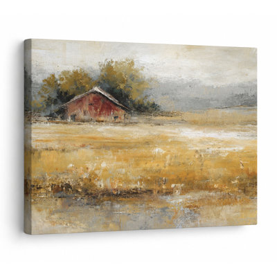 «Open Prairie Shelter», art mural sur toile tendue paysage de campagne
