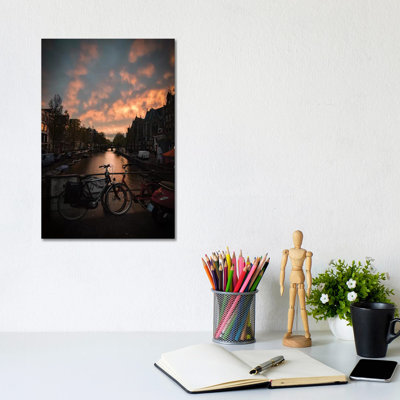 Sunset In Amsterdam by Enzo Romano - Print on Canvas
