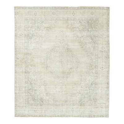 Distressed One-of-a-Kind 9'7X11'6 Hand Knotted Area Rug