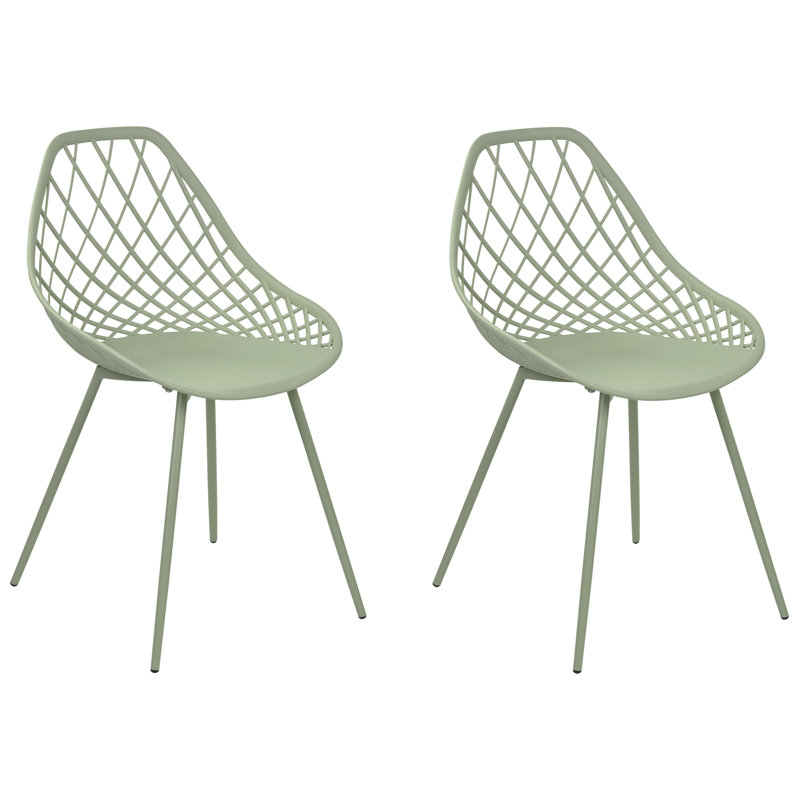 Rosanne 47cm H Cross Back Side Chair in Green, Green
