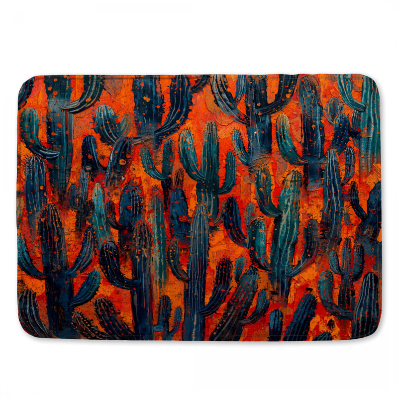 Tapis de bain Vibrant Cactus, L 24 po x L 17 po