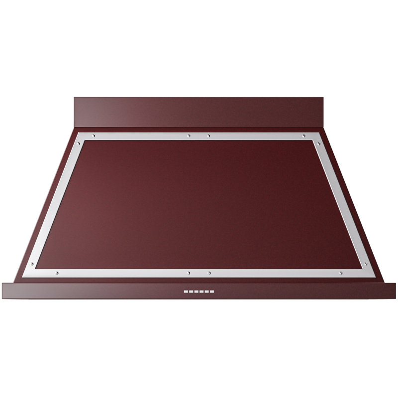 Hotte murale 48 pouces ILVE Nostalgie II Series Noblesse avec 600 pi³ / min, Bourgogne / chrome