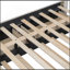 Lit plateforme double tapissier pleine grandeur avec 2 tiroirs et 1 lit gigogne simple, tête de lit classique, beige