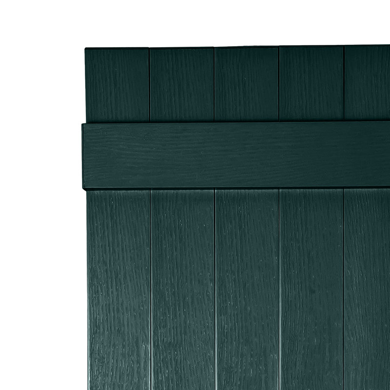 Persiennes personnalisées à 5 planches fermées, 60", Vert ébène