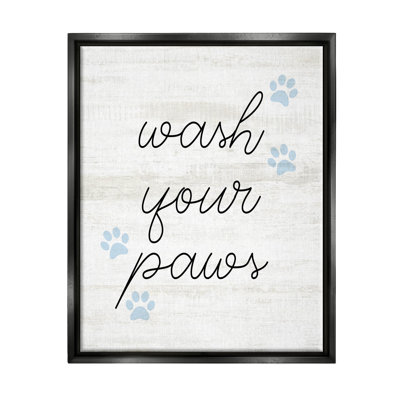 «Wash Your Paws Pet Shapes», art de la giclée encadrée par Lil 'Rue