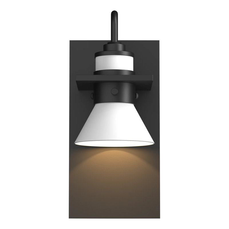 Luminaire de grange d'extérieur à 1 ampoule Erlenmeyer, Noir bord de mer, Bronze huilé
