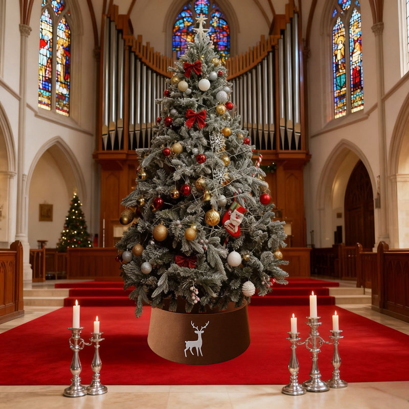 Jupe de couverture d'arbre de Noël, de profondeur