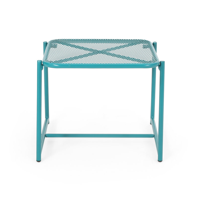 Table d'appoint Kincaid, Sarcelle, H 16,25 po x l 19,5 po x P 18 po