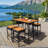 Dionysia  4 - Person Square Outdoor Rattan Dining Set with Foldable Table