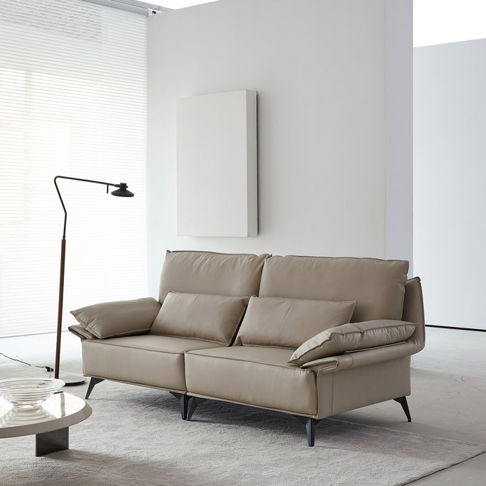 Latitude Run® Modern Living Room 86.61-Inch Loveseat Leather Sofa | Wayfair