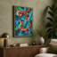 Interlocking Horses Geometric - Wrapped Canvas-1475150220-1475150223