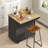Insken 33.3" Rolling Kitchen Island Cart with Storage and Drop Leaf-1212658089
