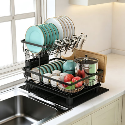 Stainless Steel Two Tier Dish Rack