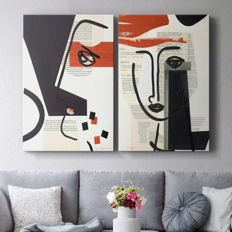 Faces of A Century V-Premium Gallery Wrapped Canvas -Ready to Hang, 48" H x 64" W