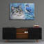 «Blue Winter Friend3» par Bridget Voth, art mural en verre acrylique, 36 po x 24 po
