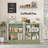 Veltri 55.1'' W Modern Sideboard, Buffet with Adjustable Shelves and Tempered Glass Doors-849905465