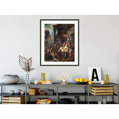 La justice de Trajan (53-117) par Eugène Delacroix, impression giclée encadrée