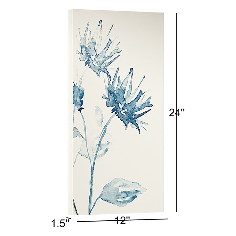 " Translucent Blues II " 3 - Pieces, 24" H x 36" W x 1.5" D