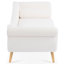 Chaise longue avec accoudoirs à volutes, support pour le dos confortable, éponge haute, pied en bouleau importé, revêtement doux de 28,01 po x l 68,74 po et H 28,59 po, pieds stables à rebond élevé, apparence élégante,-1699704095