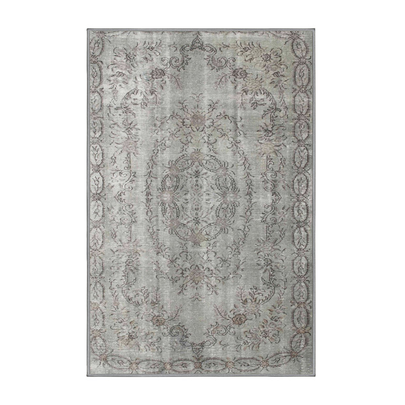 Tapis gris zone contemporaine, Rectangle 5 pi x 7 pi