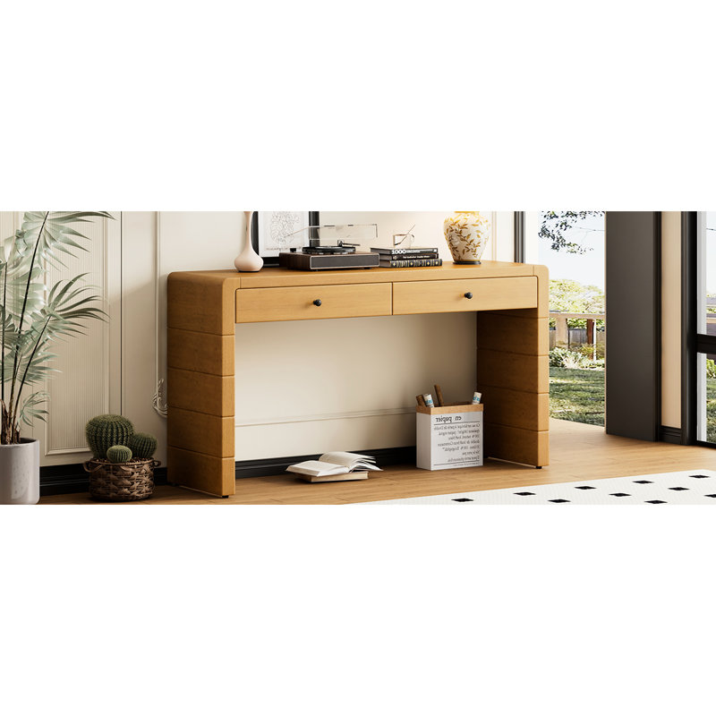 Console naturelle avec rangement - Style rustique pour le vestibule, le couloir, l'espace 2 tiroirs, la finition et la pièce
