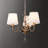 3 - Light 20.8" Dimmable Boho Shaded Chandelier